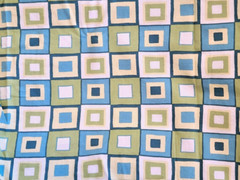 Kingsway Fabrics Mod Squad Cotton Turquoise Green Retro Squares 54″ x 70″