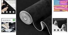 Black Suede Headliner Fabric, 120″ L×60″ W Car Headliner Material, Tela para …
