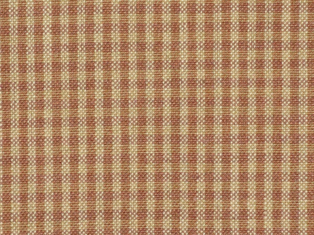 Brown Small Check Homespun Fabric | Primitive Rustic Cabin Cotton Fabric