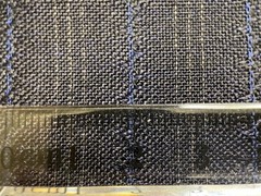 Durham Navy 30% Finest Mohair 70% Wool English Antique Stipe Suiting 2.8m 240g/m