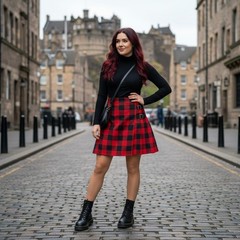 Buffalo Check Tartan Fabric Poly Viscose Wool Free – Multiple Sizes Available