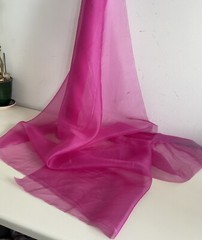 LOT MOOD DESIGNER FABRICS FASHION 3 YARD METER NICE PINK See Through Transparent