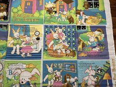 Avlyn Inc BEDTIME FOR BUNNY Fabric Panel Colorful Storybook 30in X 42in