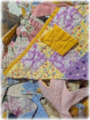 Vintage Quilt Scrap Cutter Quilt Scrap Pieces Slow Stitch, Junk Journal, Bag 6