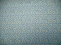 30s Reproduction Fabric By The Yard Sm Blue Floral on White Quilting Cotton