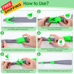 Ceoighe 1 Pack Jelly Roll Fabric Tube Maker, 3.15 x x 1.18 inches, Green