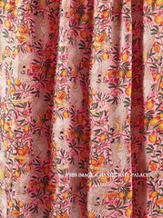 Indian 5 Yard Fabric Cotton Dress Material Crane Swans Print Quilting Sewing Art