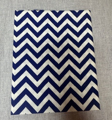 Blue Navy White Chevron Fat Quarter Cotton Fabric Quilting Sewing Crafts