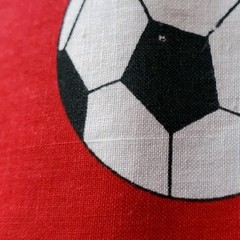 Fabric Soccer Ball Kid Sports Summer Craft Dark Red Cotton Blend Sewing Material