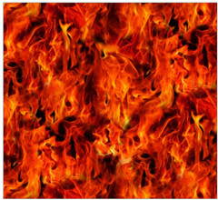BTY Elizabeth’s Studio Under Fire FLAMES Red Print 100% Cotton Quilt Fabric Yard