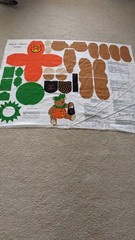 Cranston Print Works TRICK OR TREAT TEDDY Craft Panel 15″ Bear Halloween