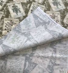 Herb Garden Kate Ward Thacker Seed Packets Sage Green Cotton Fabric BTHY #59