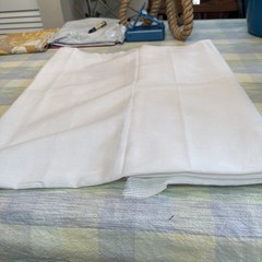 1 1/2 Yards X 44” White Fabric Cotton Blend Stored Sealed See My Other Listing