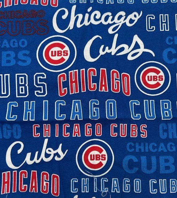 Chicago Cubs Print Fabric MLB Cotton Fat Quarter Quarter Yard Material