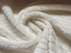 Super Luxury Faux Fur Fabric Material SHORT PLUSH PELTED WHITE