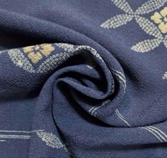 Antique Silk Fabric No478 Vintage Japanese Textile Timeworn 120cm Rare