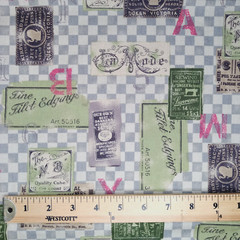Vintage Lecien Fabric–Art Store Theme–Japan Cotton Quilting Sewing 2 Yards