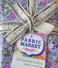FABRIC MARKET FAT QUARTER BUNDLE – PANSY COLORSTORY – 14PC BY ROBERT KAUFMAN