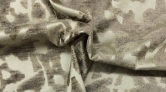 DONGHIA BROKEN MIRROR CAMEL STRIE VELVET ABSTRACT MODERN FABRIC BY THE YARD