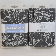 Fabric Editions FARMHOUSE Slate Gray Background 1 Yard Packages Lot of 2 NWT