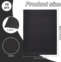 10 Sheets Fursuit Eye Mesh, 11.8X8.6Inch Black PVC Custom Net 0.2Mm Thick Waterp