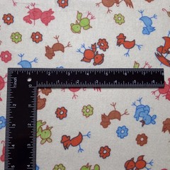 Multicolor Chickens Cotton Fabric 45″ By The Yard