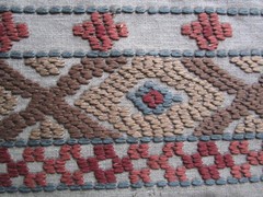 Stroheims’ Embroidered Global Fabric MASSIF Terracotta Brown Rust Green 1Yd+++