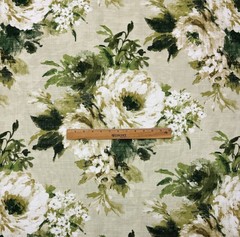 BALLARD DESIGNS MERRITON SAGE GREEN LARGE FLORAL MULTIUSE FABRIC BY YARD 54″W