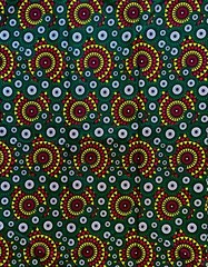 African Fabric/ Ankara – Green, Red, Yellow ‘Luxor Dynasty’, YARD OR WHOLESALE