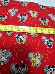 CP49160 Mickey And Friends Shorts Disney Red Fabric, 1.75 yard X 44″