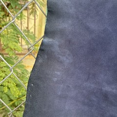Art Handicrafts Co. 1 Suede Leather Scrap Piece Navy used Sold As Is