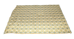 2 Pieces Vintage Green Squares Circles Fabric 24.5″ and Black Crepe 1 Yard 17.5″