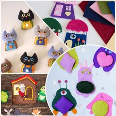 12 Pieces Black Felt Fabric, 8 X 12 Inch Stiff Felt Sheets for Crafts Thick Craf
