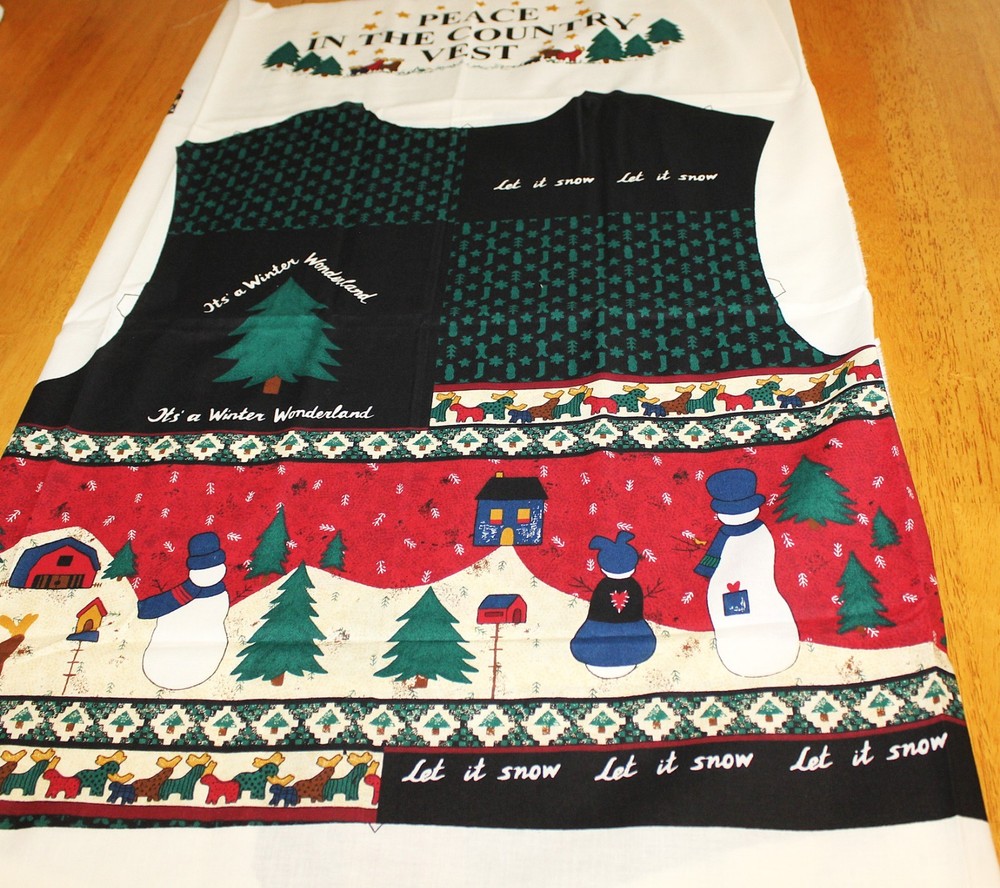 Springs Industries ~ PEACE IN THE COUNTRY VEST – ONE SIZE FOR ALL – CUT AND SEW