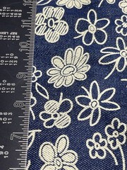 Vintage Flower Printed Denim
