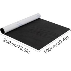 Black Microfiber Fabric Self-Adhesive Suede 39.37″x78.74″ 200×100 cm Black