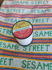 Sesame Street DIY Fabric 60×40 White Green