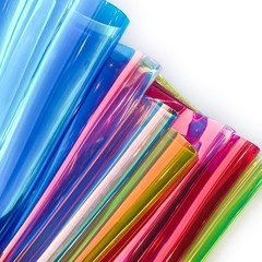 11.8 Inch x 54 Inch 30 Gauge Holographic Clear Vinyl Roll Iridescent Blue TPU