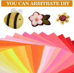 60Pcs Stiff Felt Fabric Sheets, 12 X 12 Inches Assorted Felt Sheets Craft Felt S