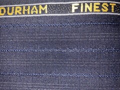 Durham Navy 30% Finest Mohair 70% Wool English Antique Stipe Suiting 2.8m 240g/m