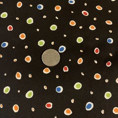 Polka Dot Fabric FQ By Jennifer Garant For Timeless Treasures Green Blue Black