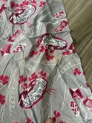 1950s Rayon Fabric Sheet Summertime Kite Floral Pattern 36 X 170 Inches