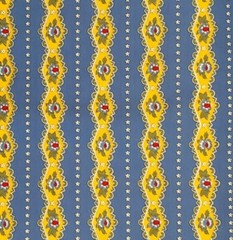 Save 30% off Country Yellow Blue Floral Stripe Cotton Print Concord Fabrics USA