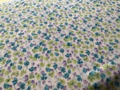 Fabric Blue And Purple Flower Cotton Blend 42” x 36”216