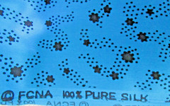 100 % SILK Turquoise/Black Fabric 3.5yards x 45”wide From Britex San Francisco