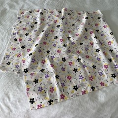 Vintage Flower Waffle Fabric Woven Waffle Texture Remnant 2 Yards Purple Pink
