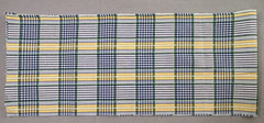 Vintage Waverly VALLEY PLAID LAKE Fabric Blue Yellow Cottagecore Preppy Classic
