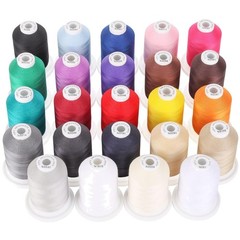 Colorful Mercerized Cotton Threads – 600M Spools – 24 Colors