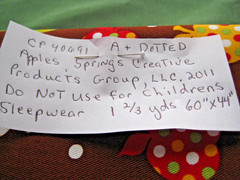 SPRING CREATIVE PRODUCTS, CP40691, A+ DOTTED APPLES, 1 2/3 YDS. (60″ X 44″) 2011