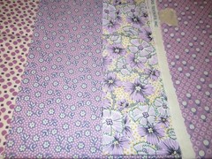 F7365, Lot of four 1930’s reproductions, vintage print, purple,